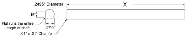 Actobotics 3" x 1/4" Precision D-Shaft