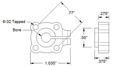 Actobotics 6mm Bore 0.77" Aluminum Clamping Hub