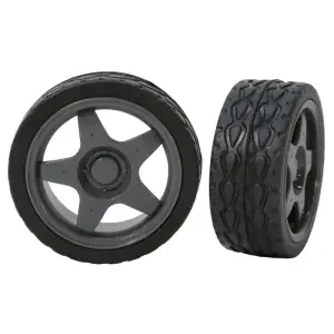 Paire de Roues 2.55" en Caoutchouc