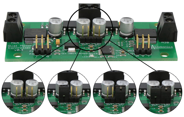 Controlador de Motor Dual Actobotics 30 A 4,8-16 V (Ensamblado) – Haga clic para ampliar