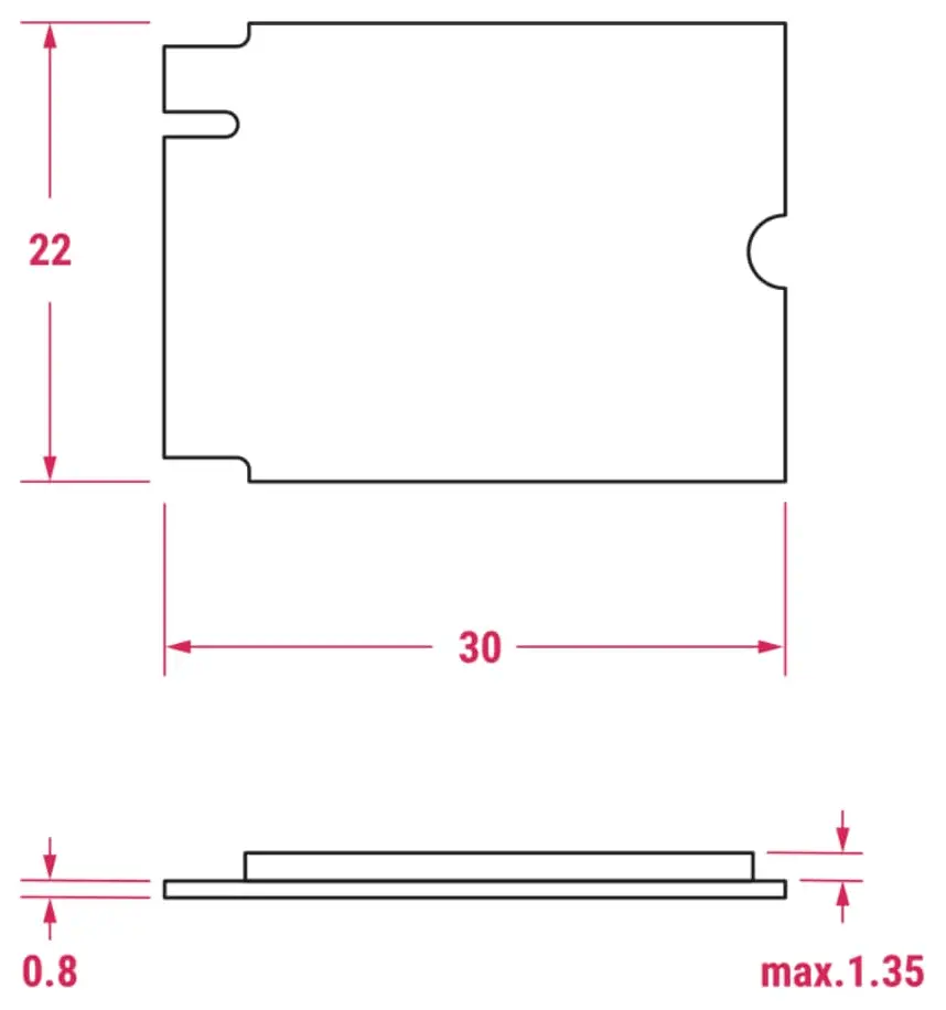 Raspberry Pi NVME M.2 2230 SSD - Dimensions