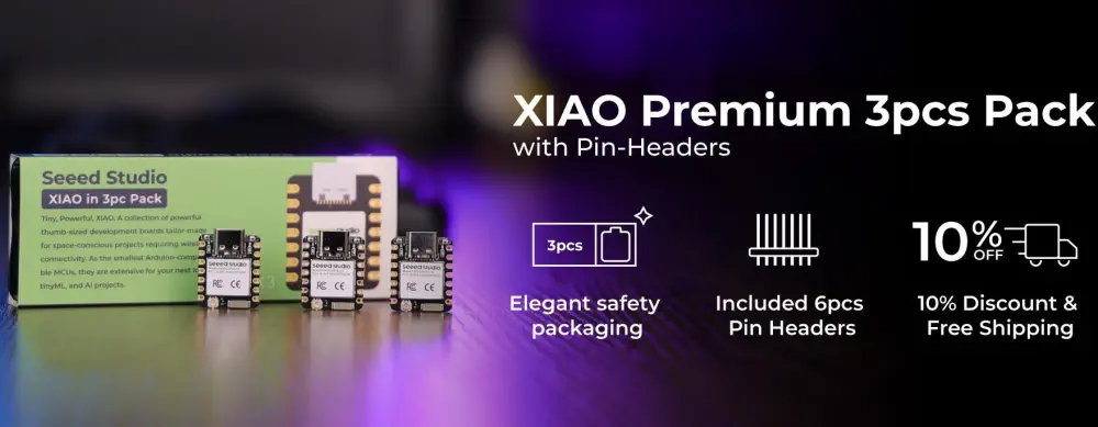 SeeedStudio XIAO nRF52840 Sense (3x)