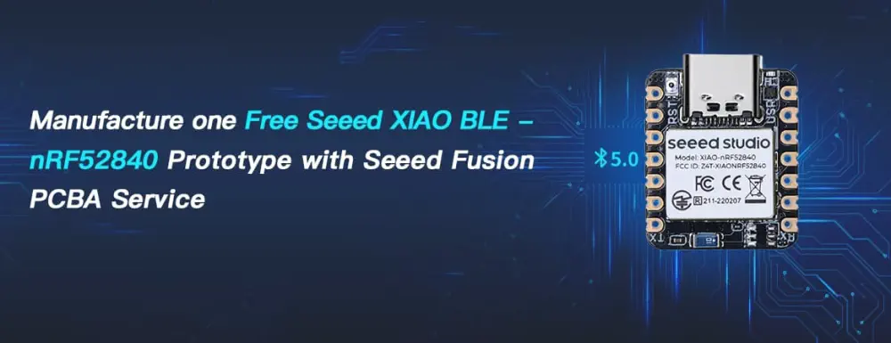Seeed Studio XIAO nRF52840, 2x 7-Pin, ungelötet (3x)