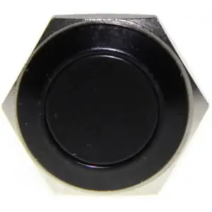 Bouton Poussoir en Métal de 16mm (Noir Charbon)
