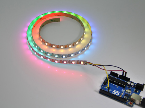 Digitale RGB LED Flexi-Strip 30 LED - 1 Meter - Klik om te vergroten