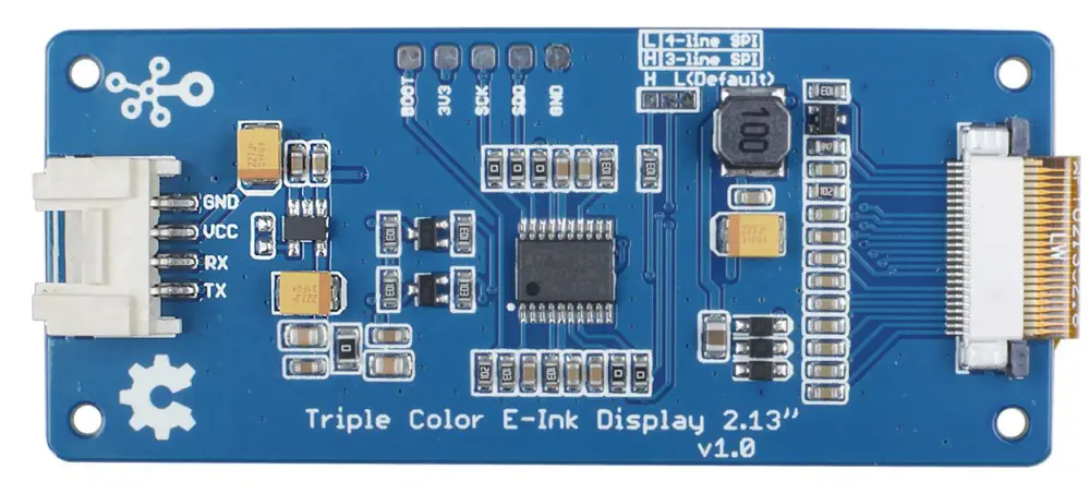 Pantalla de Tinta Electrónica a Triple Color de 2,13 pulgadas 212x104 Grove - Haga Clic para Ampliar