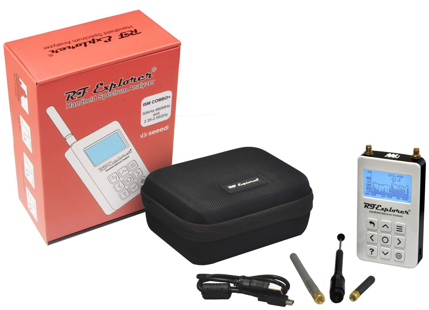 RF Explorer Handheld digitaler Spektrumanalysator - ISM Combo Plus - Zum Vergrößern klicken