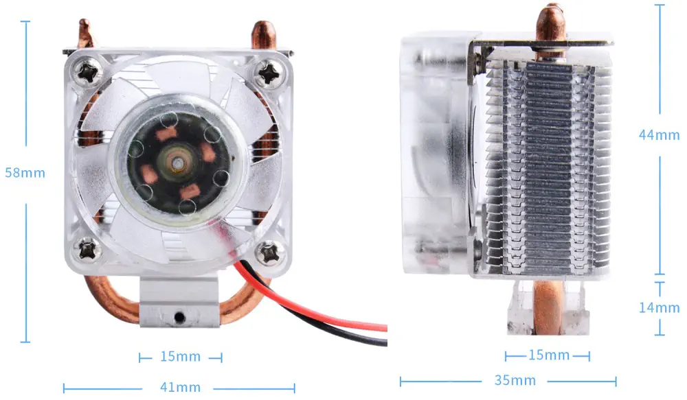 Ventilador de Enfriamiento de CPU Blink Blink ICE Tower para Raspberry Pi - Haga Clic para Ampliar