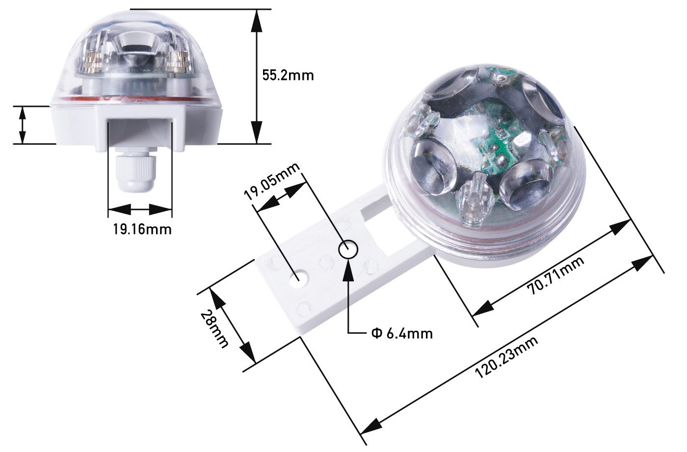 Capteur de pluie optique RG-15 de pluviomètre de qualité industrielle Seeedstudio - Cliquez pour agrandir