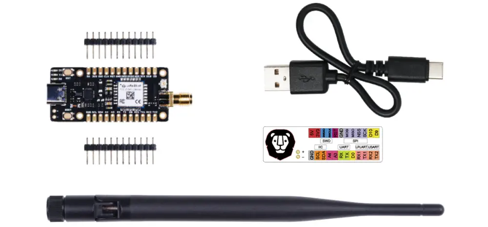 Carte de développement LoRa-E5 Mini (STM32WLE5JC), prise en charge des fréquences LoRaWAN et dans le monde entier - Cliquez pour agrandir