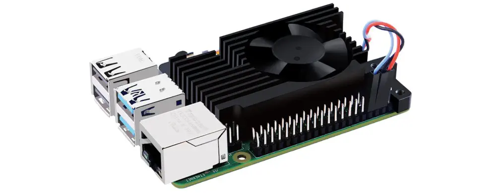 Seeedstudio Armor Lite Heat Sink w/ PWM Fan for Raspberry Pi 4B - Click to Enlarge