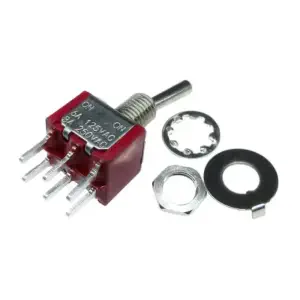 Mini interrupteur d'alimentation DPDT