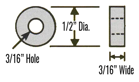 90° 30TPI Straight Knurl Specifications - Dimensions
