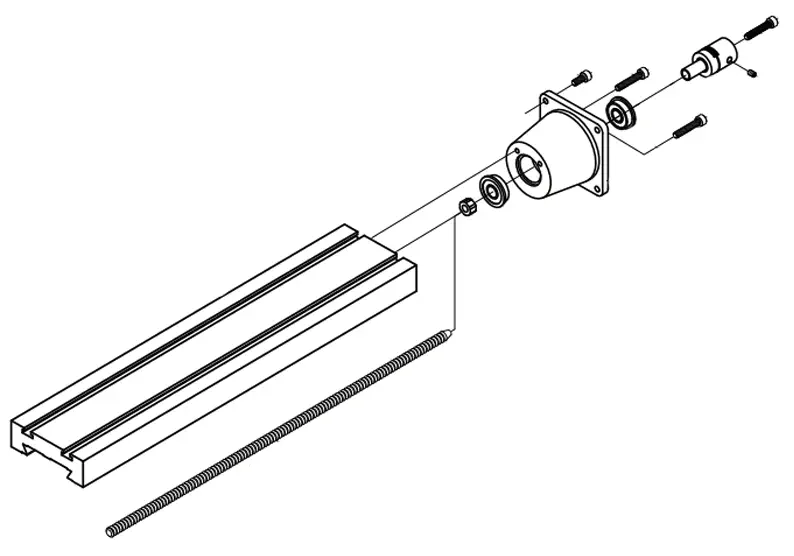 Mill Table Assembly CNC Ready Metric - Parts