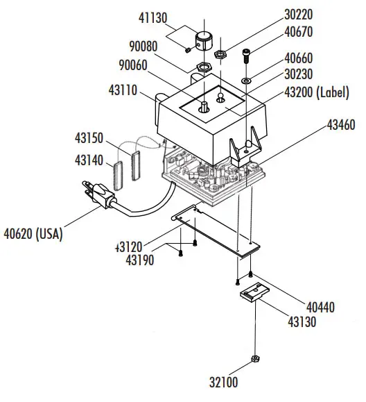 DC Speed Control Assembly Exploded View - Parts