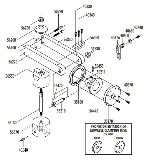 Exploded View of 8-Direction Lathe Vertical Milling Column Upgrade - Parts