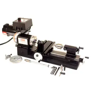 Sherline Handmatige 8-Inch Tafelmodel Draaibank met Nul Instelbare Handwielen Pakket A (Metrisch) (EU)