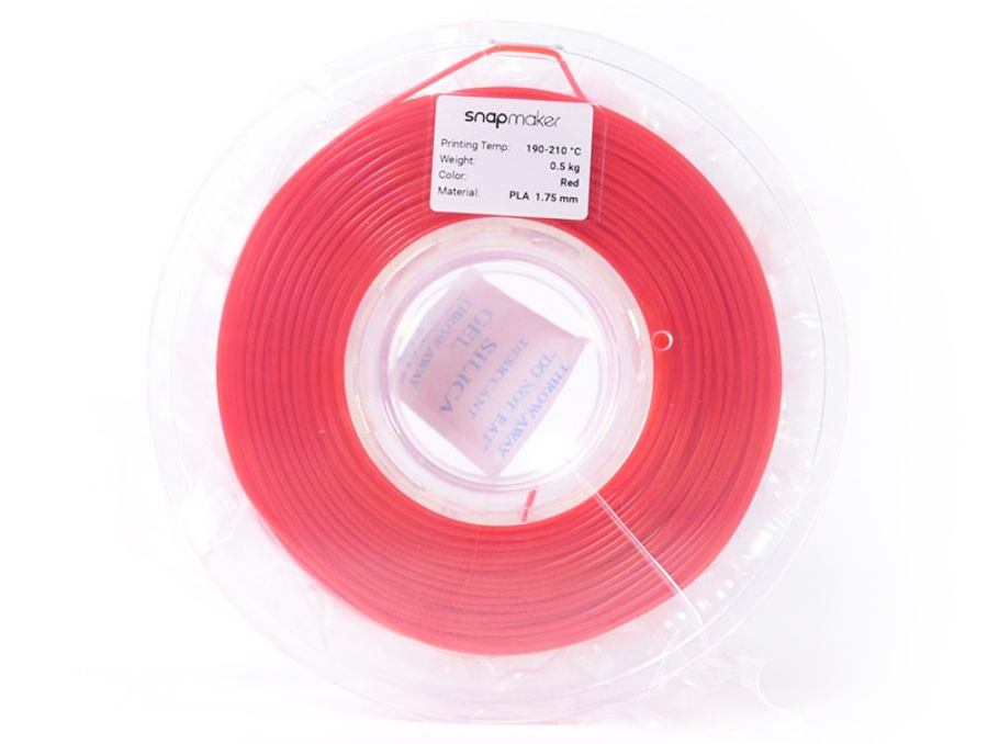 Plastique PLA en Fil Rouge 1,75mm SnapMaker (500g)