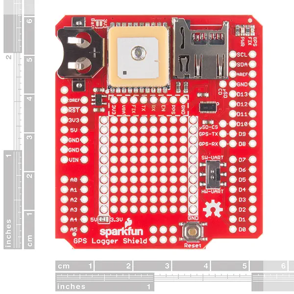 Registrador de Datos GPS para Escudo Arduino - Haga clic para ampliar