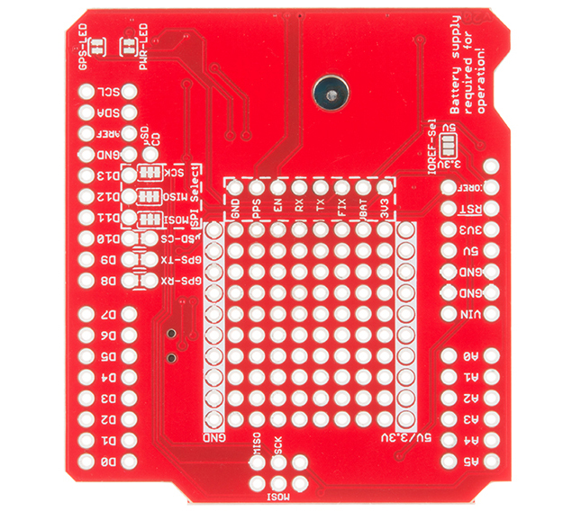 GPS Logger Arduino Shield- Click to Enlarge