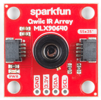 SparkFun 赤外線アレイ ブレークアウトボード―FOV 55°、MLX90640（Qwiic）－クリックして拡大