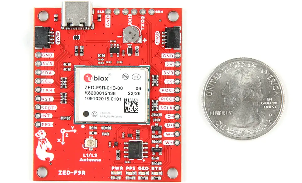 SparkFun GPS-RTK Planche de Connexion Dead Reckoning - ZED-F9R (Qwiic)