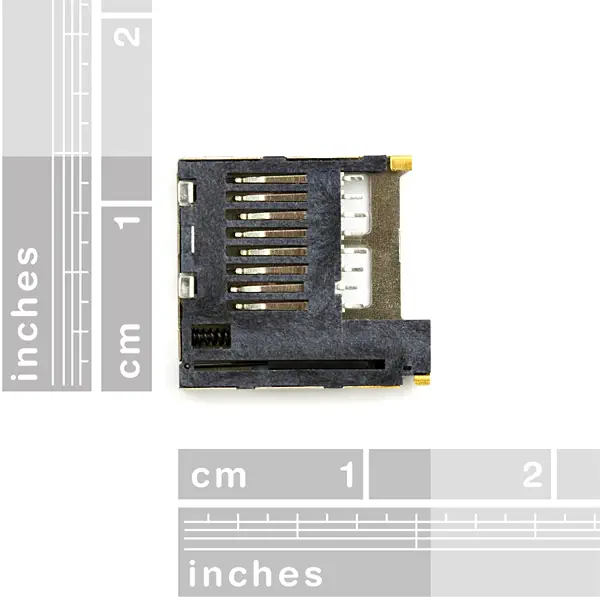 Zócalo MicroSD para Transflash - Dimensiones recortadas