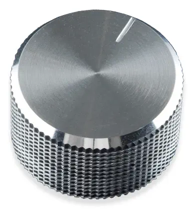 Silver Metal Knob - 14x24mm