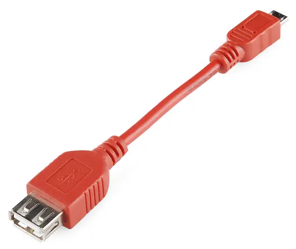 Cable USB OTG - Hembra A a Micro-A - 4 pulg.