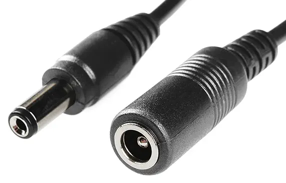 Barrel Jack Extension Cable - M-F (3 ft)