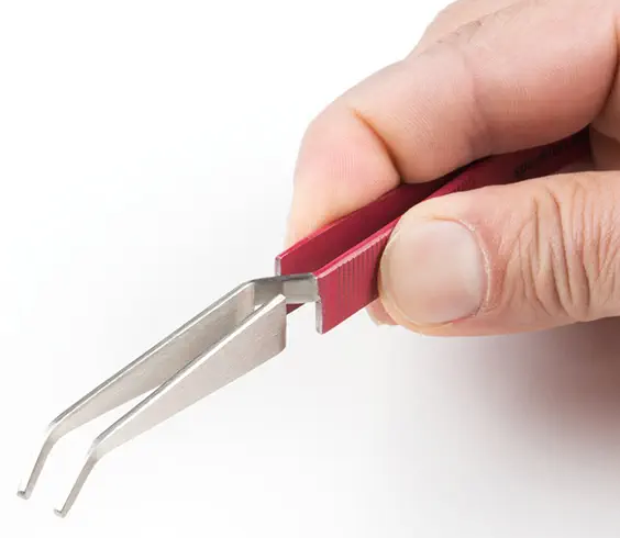 Tweezers - Curved (Cross-Lock, ESD Safe)