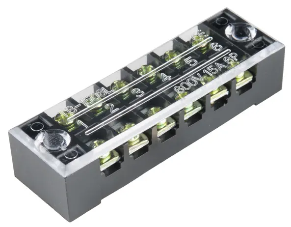 Terminal Block - 6 Posiciones (15A, 600V)