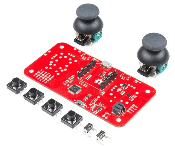 SparkFun Wireless Joystick Kit - Parts cropped