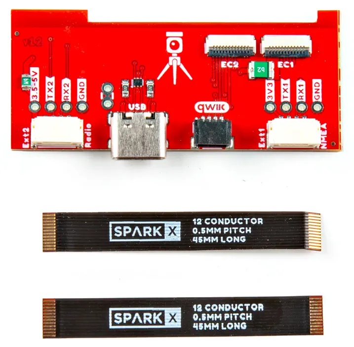 SparkFun RTK Replacement Parts - Facet Connector Assembly v12 - Parts cropped