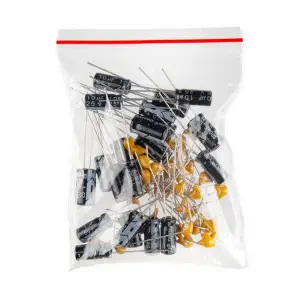 Sparkfun Bag-o-Capacitors Kit 45 pcs avec Condensateurs Céramiques et Électrolytiques 10pF à 100µF