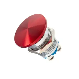 Sparkfun Bouton-Poussoir Tête Champignon Métal - Montage Panneau (16 mm, Rouge)