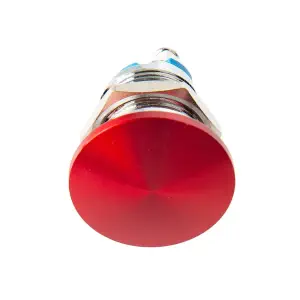 Sparkfun Bouton-Poussoir Tête Champignon Métal - Montage Panneau (16 mm, Rouge)