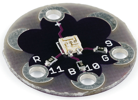 Arduino LilyPad Tri-Color LED- Click to Enlarge
