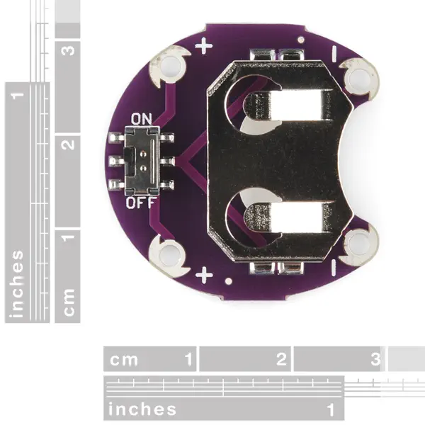 Soporte de Batería Tipo Moneda LilyPad de 20mm - Haga Clic para Ampliar