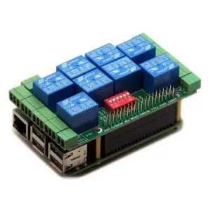 Sequent Microsystems HAT Empilable 8 Relais 4A/120V 8 Couches pour Raspberry Pi