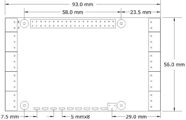 HAT empilable 4-Relais 4-Entrées 8-Couches de Sequent Microsystems pour Raspberry Pi - Cliquez pour agrandir