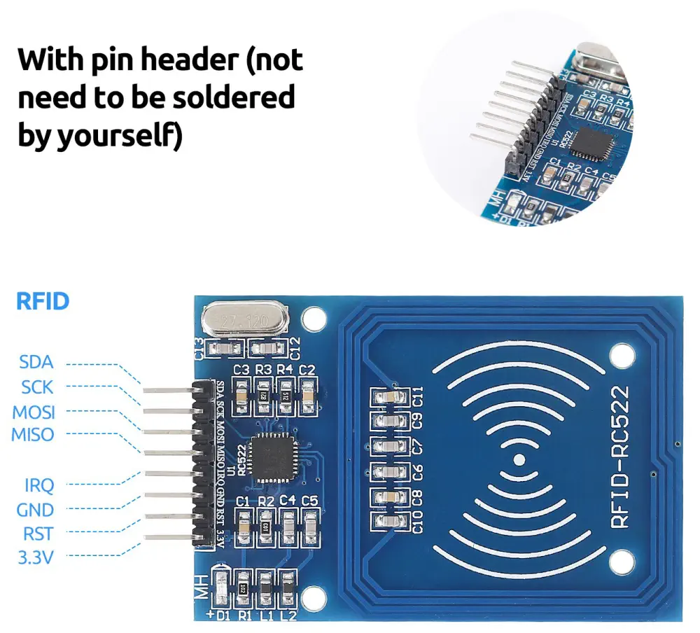 Módulo Lector de RFID Mifare RC522