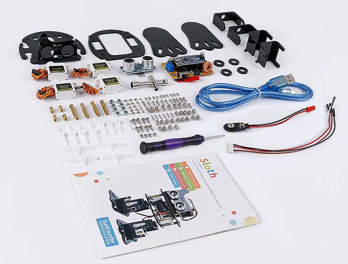 Kit de Robot Perezoso DIY 4-DOF basado en Arduino Nano de SunFounder - Haga Clic para Ampliar