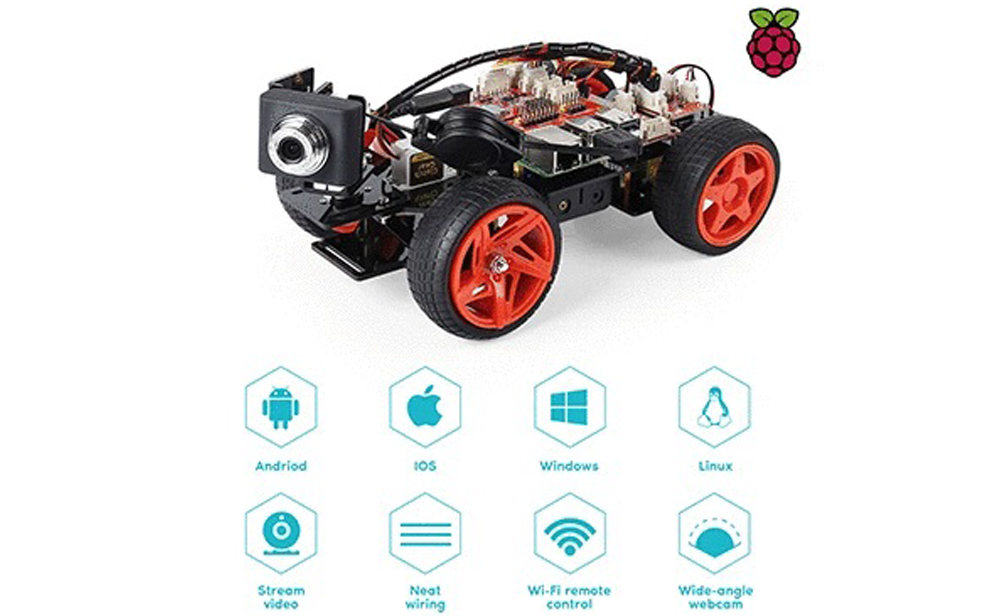 SunFounder PiCar-V Kit V2.0 für Raspberry Pi - Zum Vergrößern klicken