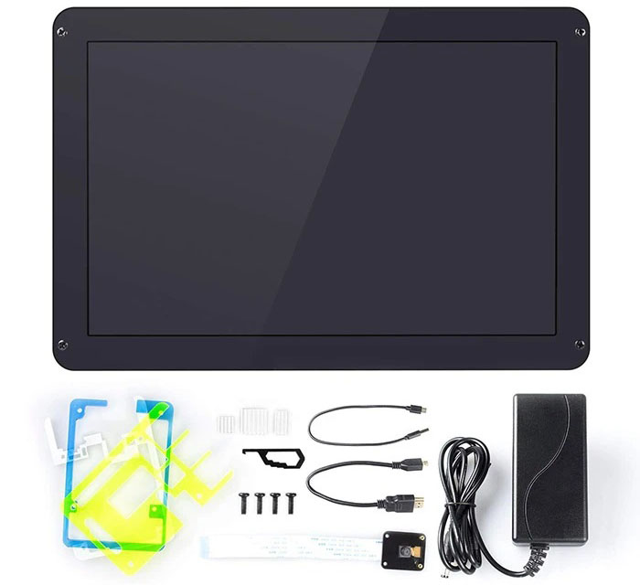 10.1 Inch 1280x800 HDMI IPS LCD Monitor Display for RPi 4B w/ Camera Holder - Click to Enlarge