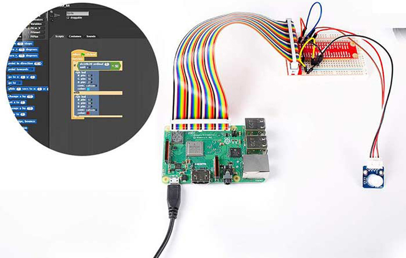 Kit de Sensores V2.0 para Raspberry Pi c/ 37 Módulos y Raspberry Pi 4B - Haga Clic para Ampliar
