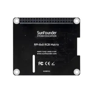 Panneau de Matrice de LED Programmable Couleur RVB 8x8 64 I2C 24 bits pour Raspberry Pi