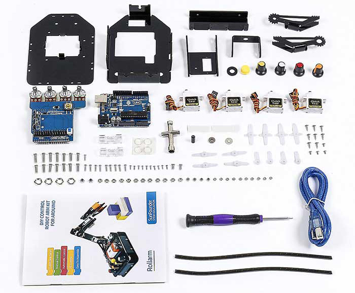 SunFounder Robotic Arm Kit for Arduino - Click to Enlarge