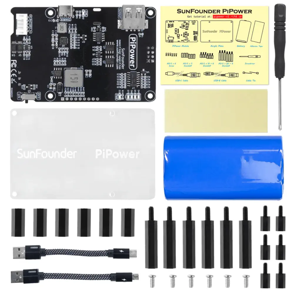 Lithiumbatterijpakket V2.0 voor Raspberry Pi