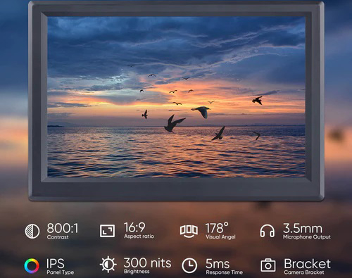 10,1 Zoll Raspberry Pi 4B LCD IPS Display Tragbarer Monitor 1280x800 (US) - Zum Vergrößern klicken